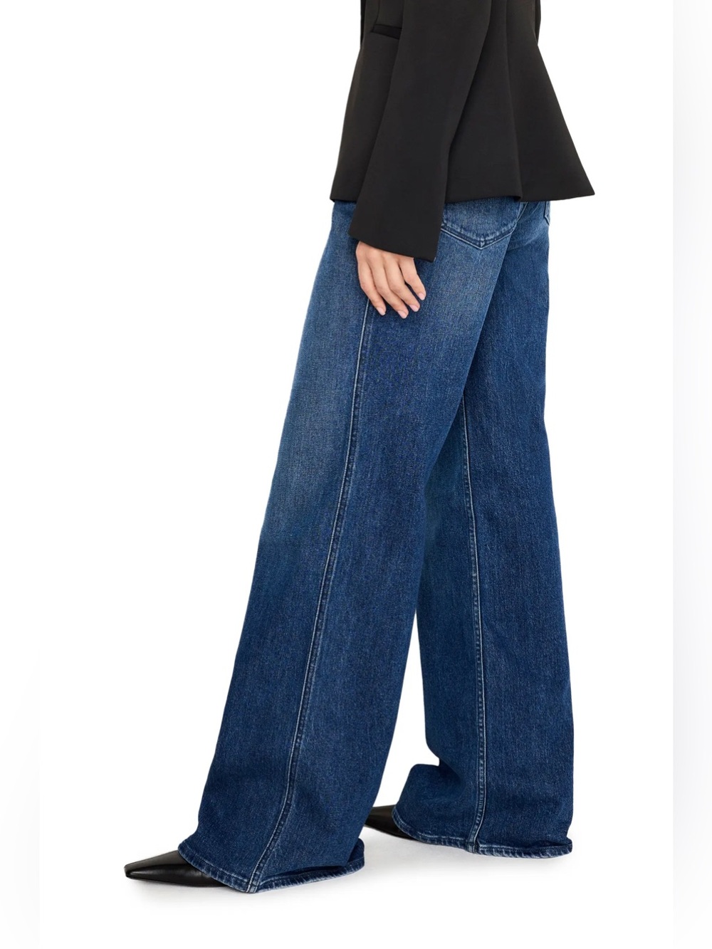 Good American Good Skate High Rise Wide Leg Jeans 34” Inseam Size 4/27, NWT - Picture 6 of 16